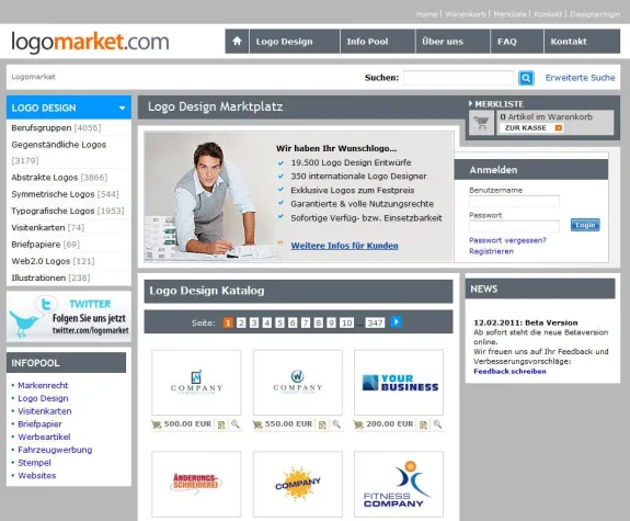 Bild: Logomarket – der neue Platz für Designer