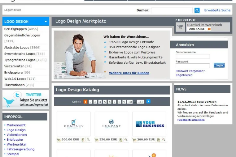 Logomarket – der neue Platz für Designer Bild: Logomarket – der neue Platz für Designer