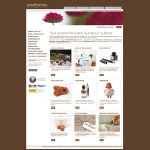 Online Shop für traditionelle, deutsche Manufaktur Waren eröffnet Bild: Online Shop für traditionelle, deutsche Manufaktur Waren eröffnet