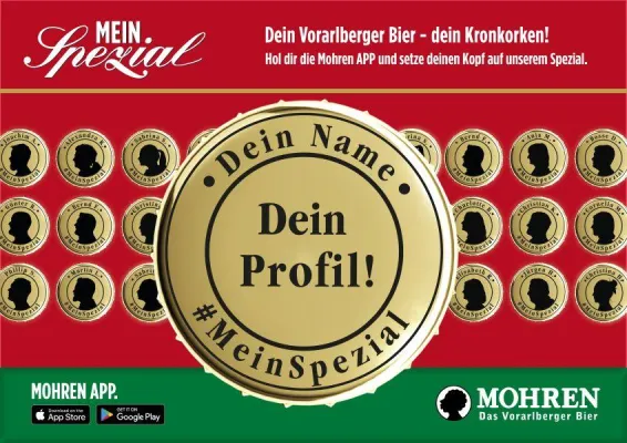 Bild: Neue Kampagne der Mohrenbrauerei krönt Vorarlberger Bierfans - 111 Köpfe für das Mohren