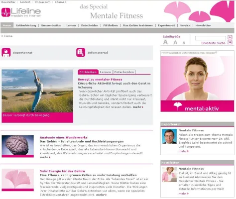 Bild: Neues Online-Portal zum Thema "Mentale Fitness": Gymnastik für das Gehirn