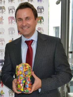 Bild: Elephant Parade Trier-Luxemburg 2013: Xavier Bettel – der Herr der bunten Riesen