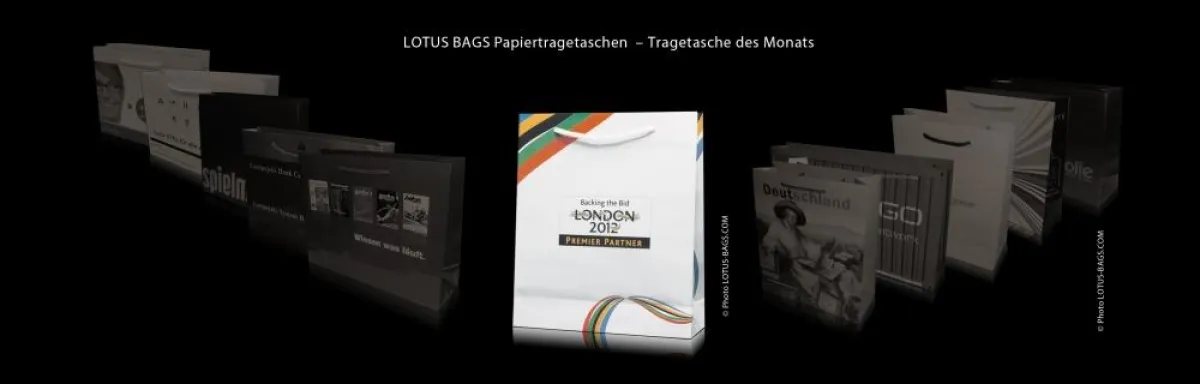 Papiertragetasche des Monats 