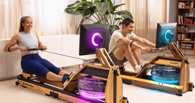Bild: Sportstech launcht das Premium-Wasserrudergerät „AquaElite“ – Design trifft Hightech 