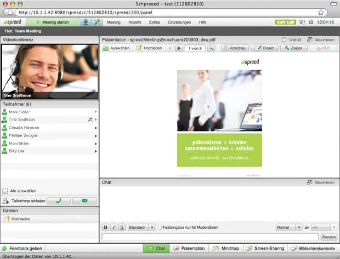 spreed Web-Meeting und Telefonkonferenz