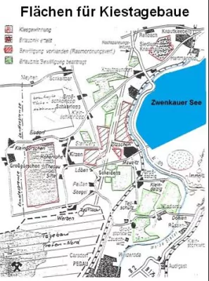 Bild: Fortsetzung von DDR-Unrecht - Neue Kiestagebaue bedrohen die Zukunft im Leipziger Neuseenland