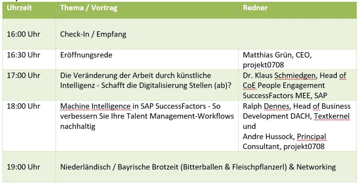 Zeitplan