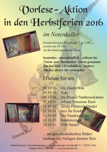 Bild: Vorlese-Zeit im Notenkeller