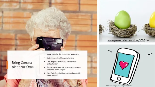 Bring Corona nicht zur Oma Bild: Bring Corona nicht zur Oma