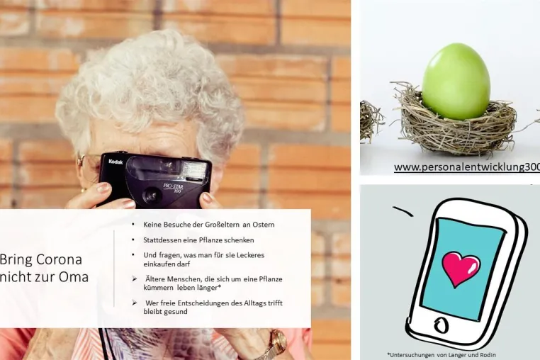 Bring Corona nicht zur Oma Bild: Bring Corona nicht zur Oma