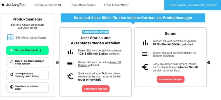 Bild: In nahezu Echtzeit die aktuell meistgefragten und bestbezahlten Skills je Beruf entdecken