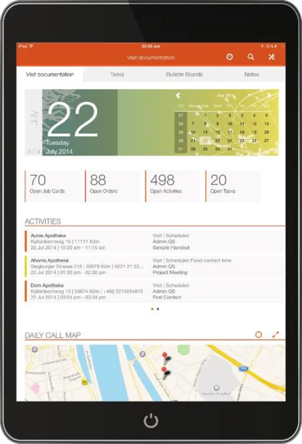 Mobiles CRM der Aurea