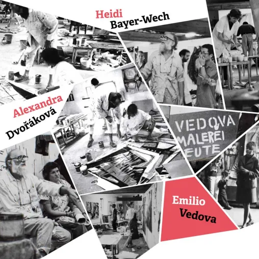 Bild: Emilio Vedova, Alexandra Dvoráková und Heidi Bayer-Wech in Galerie Vernon Prag