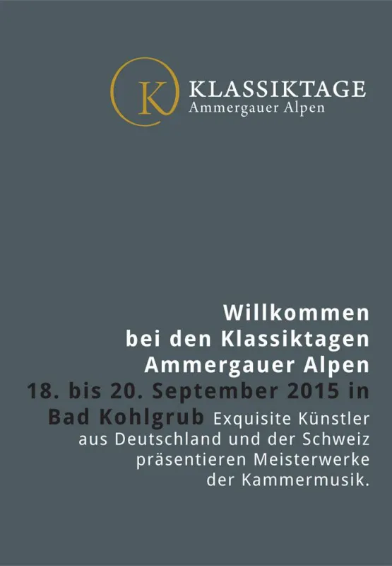Programm Klassiktage Ammergauer Alpen