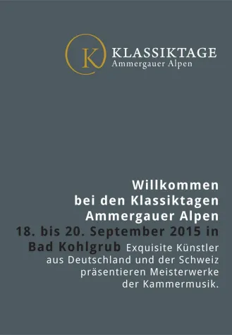Klassiktage Ammergauer Alpen (18.-20. September 2015) - Programm Bild: Klassiktage Ammergauer Alpen (18.-20. September 2015) - Programm