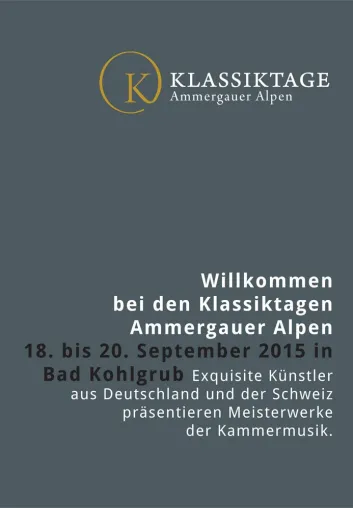 Bild: Klassiktage Ammergauer Alpen (18.-20. September 2015) - Programm