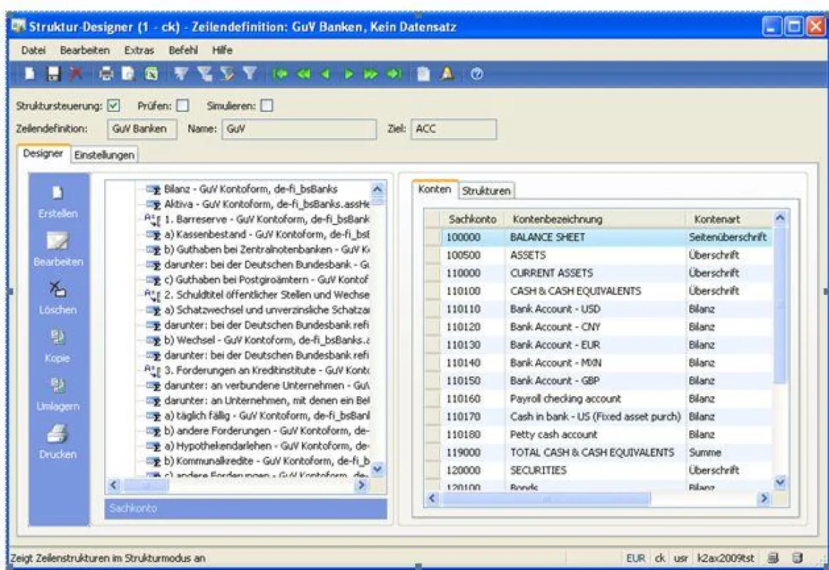 E-Bilanz mit Strukturdesigner in Microsoft Dynamics AX 2009