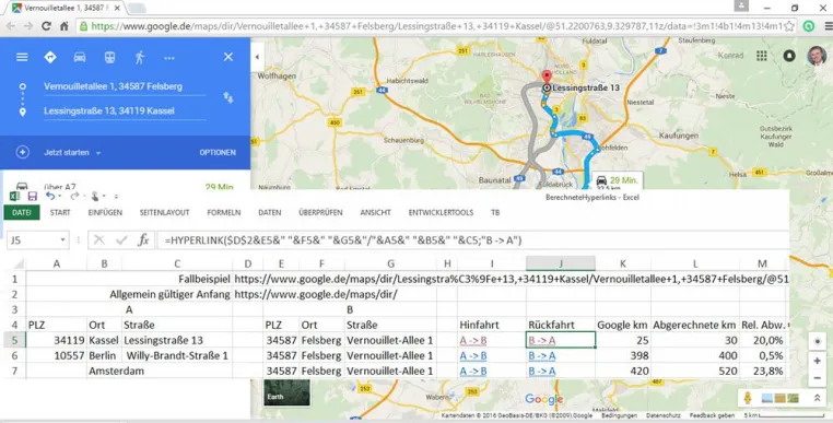 Bild: Kreativität mit der Hyperlink-Funktion von Excel