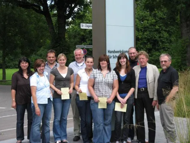 Bild: Gesellenprüfung der Wachszieher/bildner im Juli 2009 in Augsburg