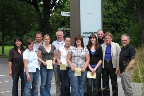 Bild: Gesellenprüfung der Wachszieher/bildner im Juli 2009 in Augsburg