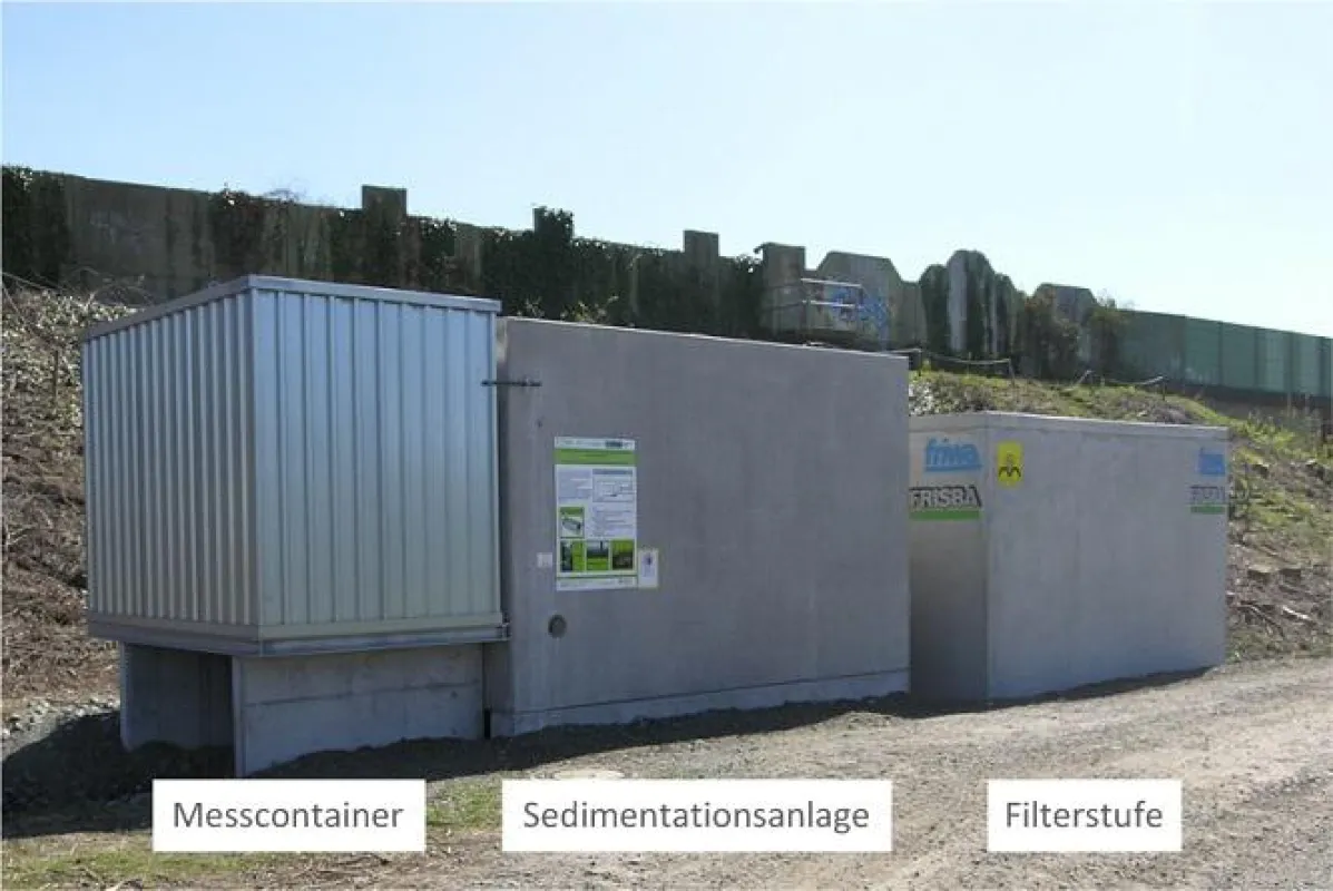 Versuchsanlage an der A 485 (Bildquelle: THM, Gießen)