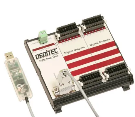 Bild: Neues USB - Relaismodul / Optokopplermodul von DEDITEC