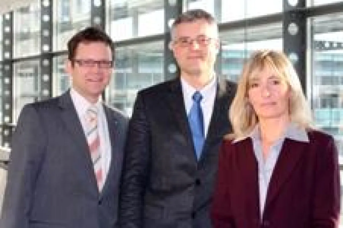Prof.Dr.Ralf Haderlein, Marc Bludau, Dr. Margot Klinkner (v.l.n.r.)
