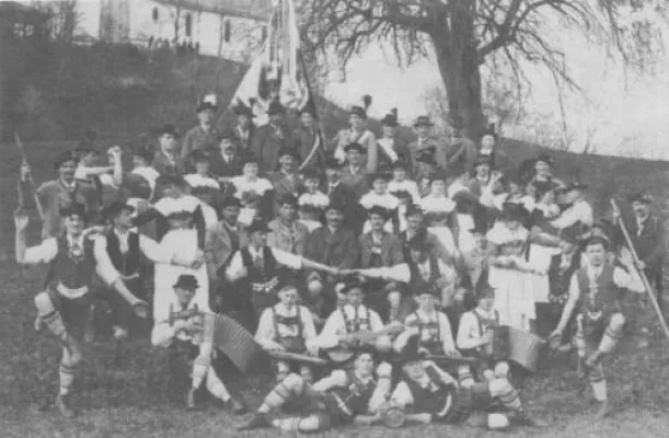 Bild: Sänger- und Musikantenhoagascht im Gasthaus Stahuber in Thal bei Großhöhenrain, Gemeinde Feldkirchen-Westerham, Landkreis Rosenheim/Oberbayern