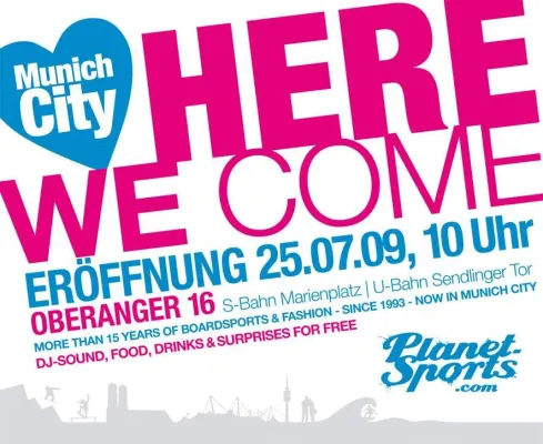 Munich City Here We Come - Planet Sports Neueröffnung in der Münchner Innenstadt Bild: Munich City Here We Come - Planet Sports Neueröffnung in der Münchner Innenstadt