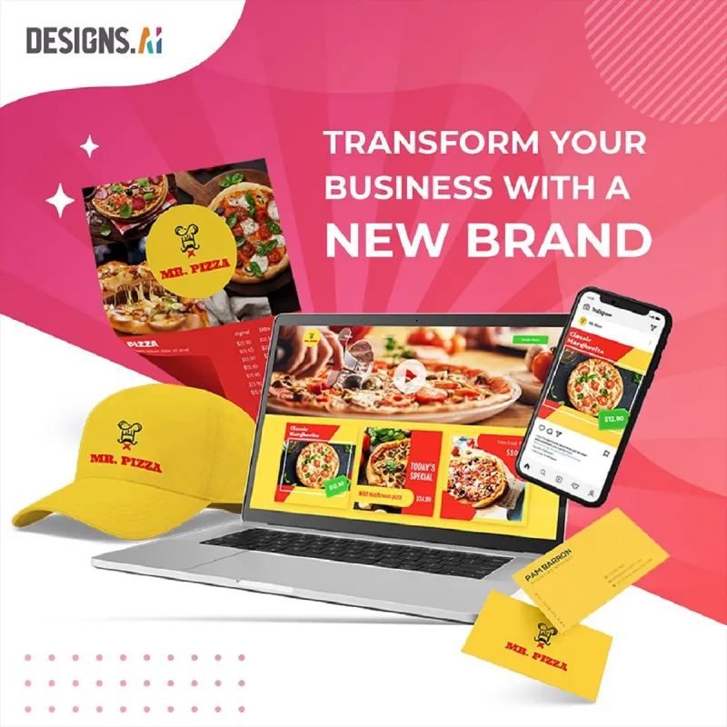 Ein Brand-Kit, generiert via Designs.ai (© designs.ai)