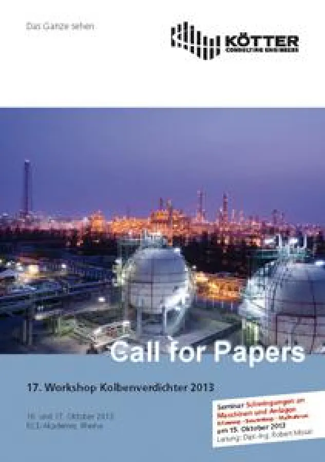 Ihr Fachvortrag auf dem 17. Workshop Kolbenverdichter