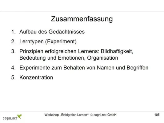 Bild: Workshop Erfolgreich Lernen: Lernkompetenz nicht nur für die Seminarteilnehmer