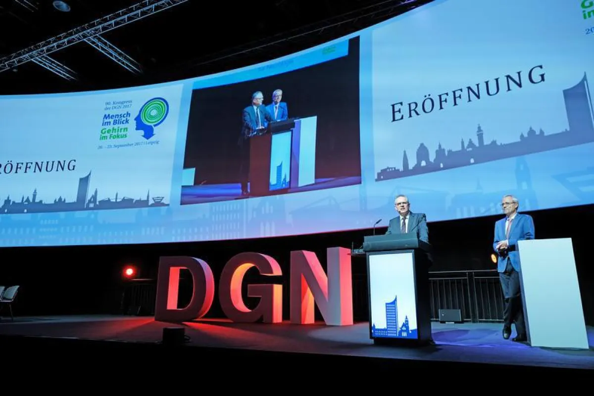Bei der feierlichen Eröffnungsveranstaltung des DGN-Kongresses wurden heute hochdotierte Preise verliehen. (DGN/Hauss)