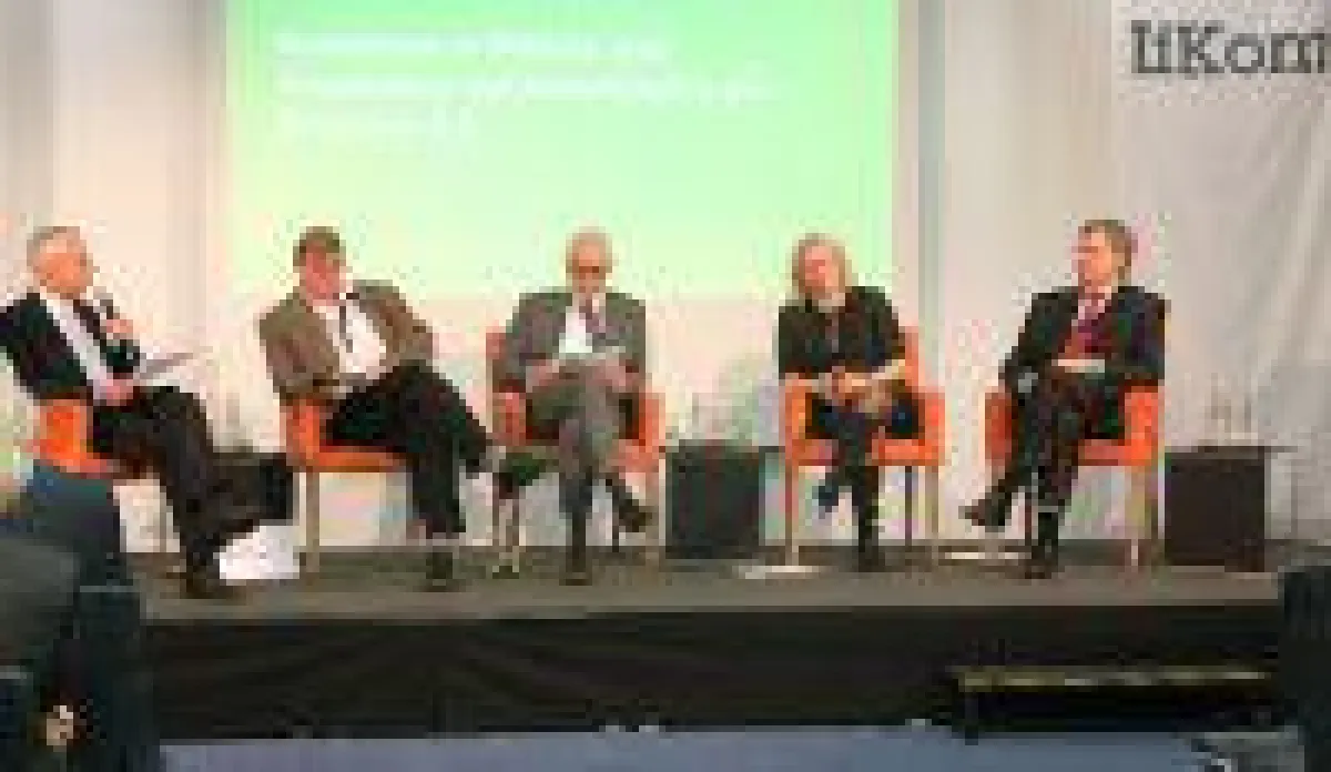 v.l.n.r.:A. Hofert(IfKom),Prof. Dr. R. Dreher(IPW),Prof. M. Rotert (eco), N. Ludwig,MdA(Bündnis 90/Die Grünen),R. Genderka(IfKom)