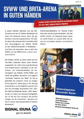 SVWW UND BRITA-ARENA IN GUTEN HÄNDEN Bild: SVWW UND BRITA-ARENA IN GUTEN HÄNDEN