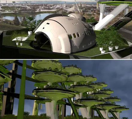 Bild: MUCfuture: Wohnen über München 2030. Designer entwirft Vision für das Leben in der Stadt.