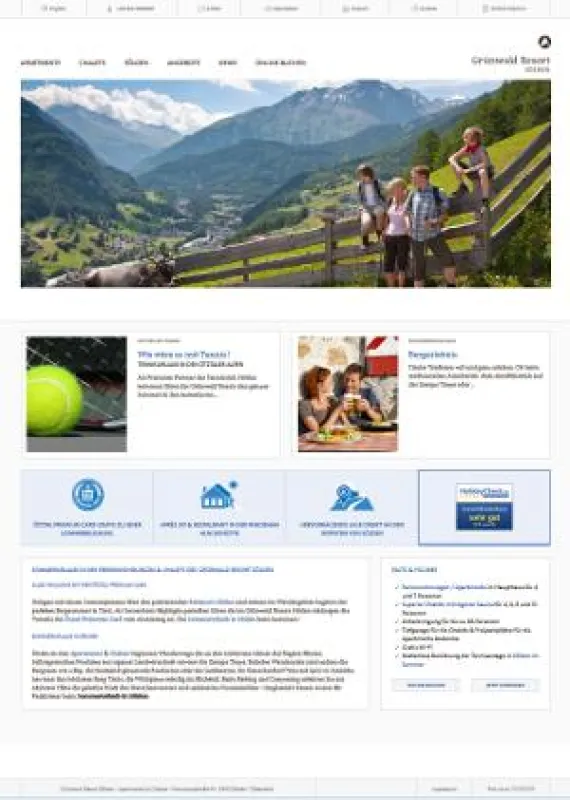 Neue Website für das Grünwald Resort Sölden