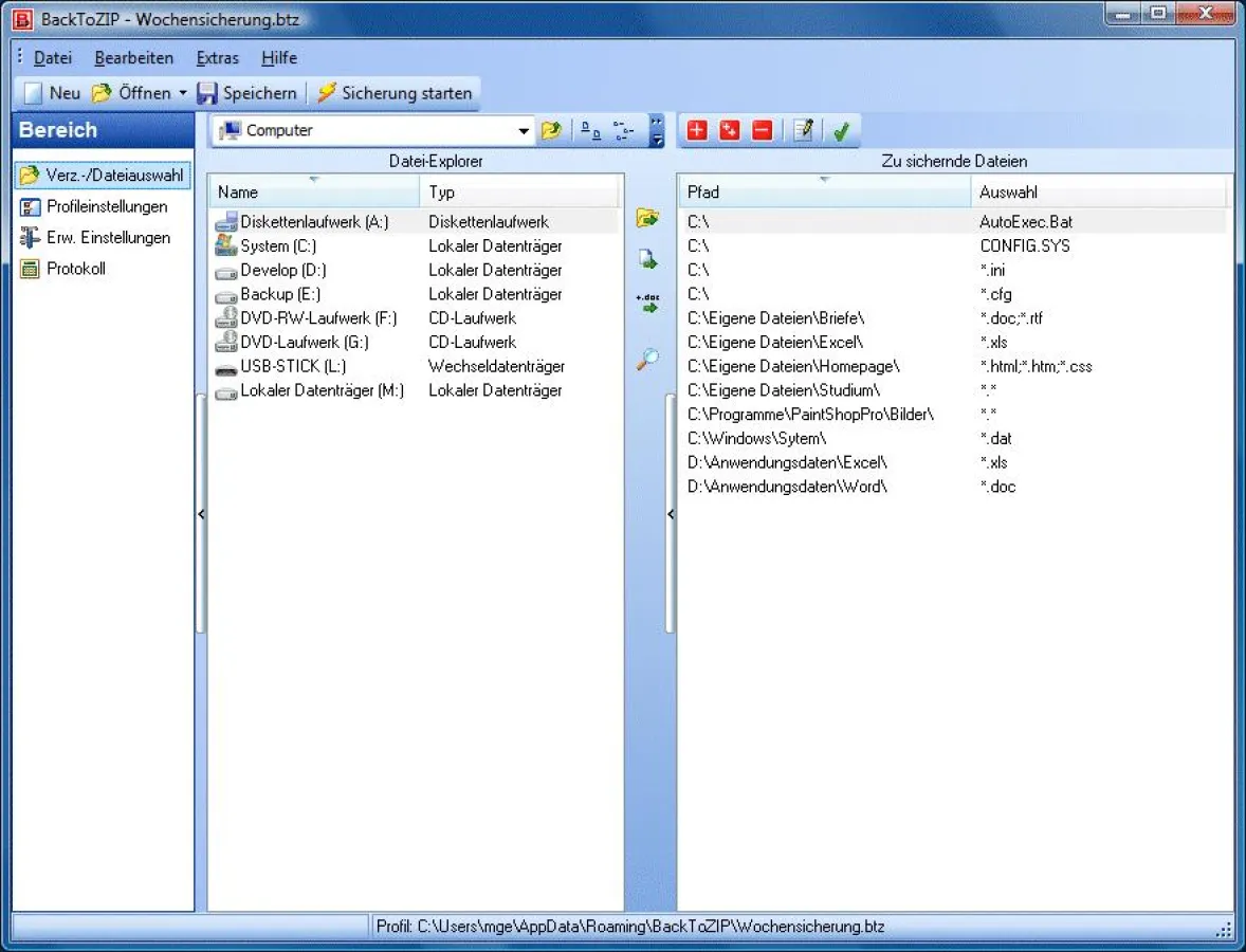 BackToZIP 8.50: ZIP-Kompatible Datensicherung nun auch für Windows Vista