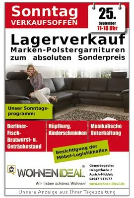 Bild: Einweihungsfeier: Sonntagsevent mit Erlebnisshopping in Aurich