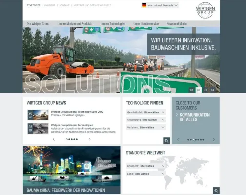 Bild: Internetagentur kernpunkt GmbH realisiert neuen Internetauftritt der Wirtgen Group