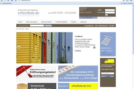 Bild: Neuer Holz-Onlineshop für Thüringen
