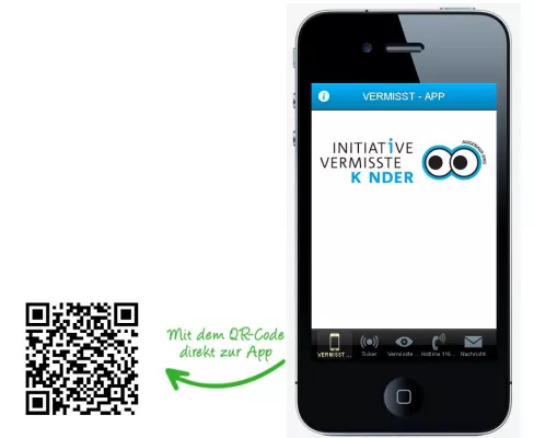 Bild: App zur Suche Vermisster Kinder