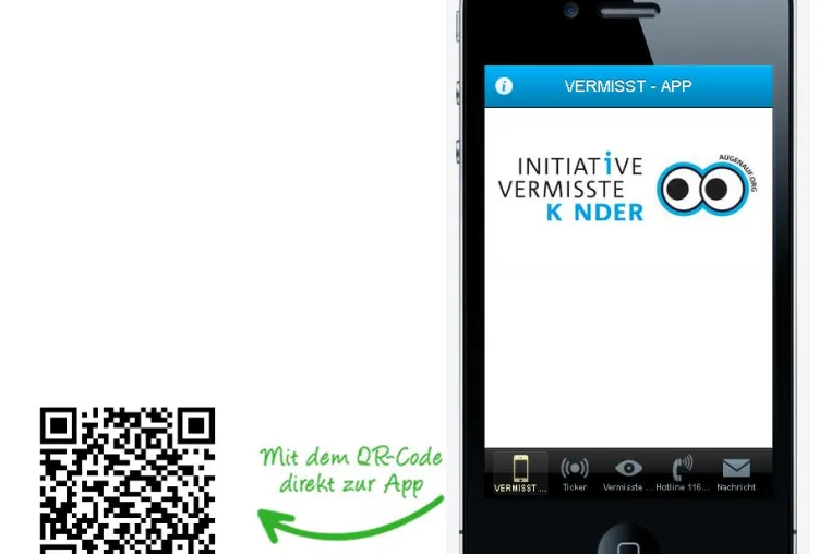 Bild: App zur Suche Vermisster Kinder