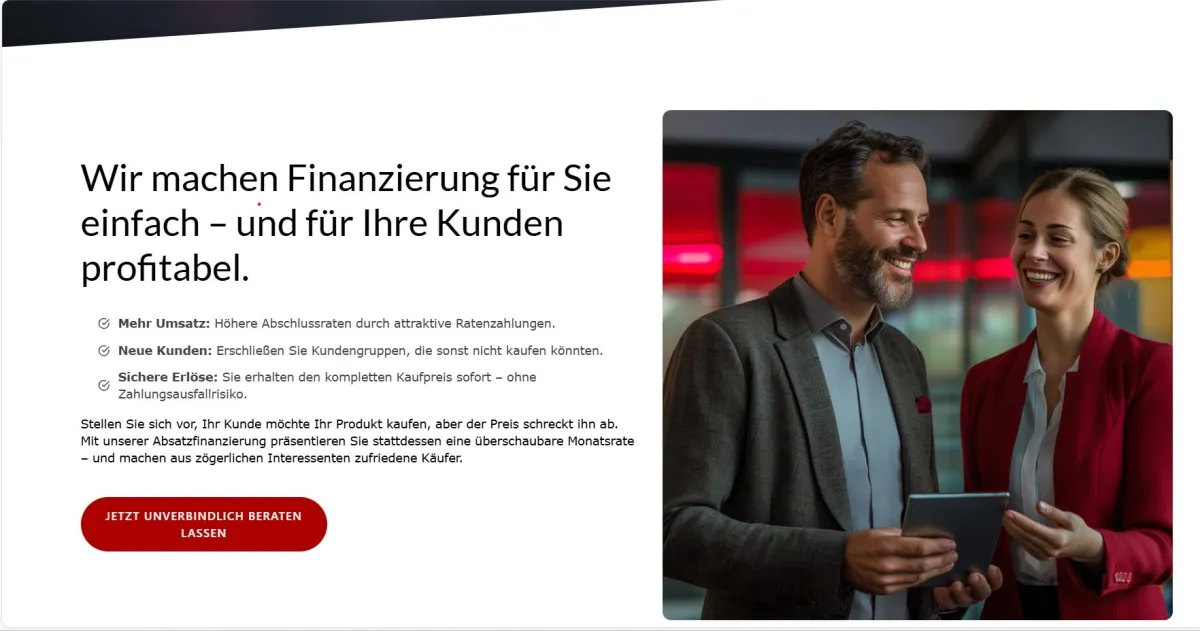 Unsere Finanzierungs-Plattform für Händler und Hersteller (© CONFIDEX GmbH)