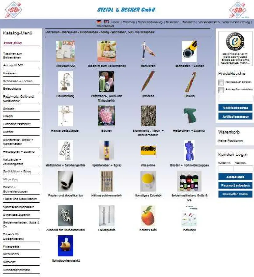 Große Auswahl, dennoch übersichtlich - Steidl & Becker GmbH Shop