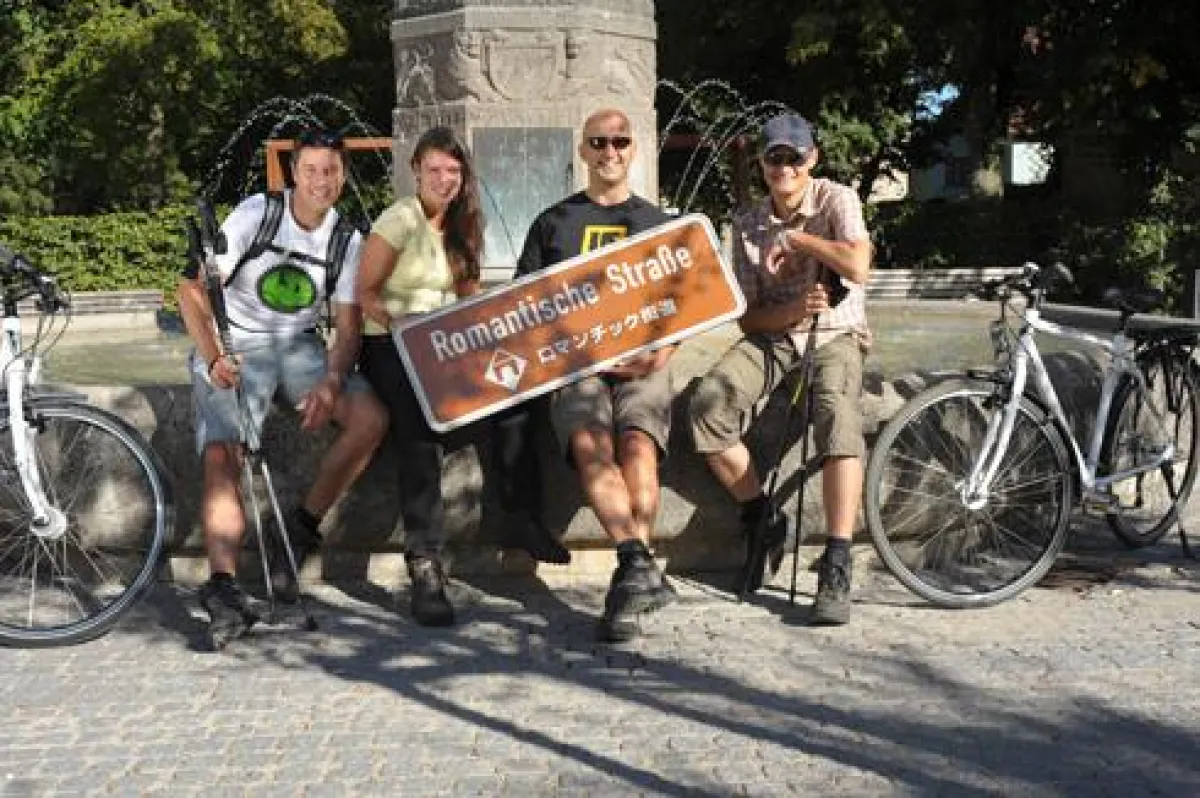 Auch unter Radfahrern ist die Romantische Straße sehr beliebt.