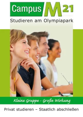 Bild: Campus M21 - Studieren am Olympiapark in München startet in das Wintersemester - Noch 4 Studienplätze