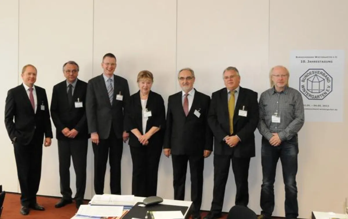 Der neu zusammengesetzte Vorstand und die Geschäftsstelle des Bundesverbandes Wintergarten e.V.