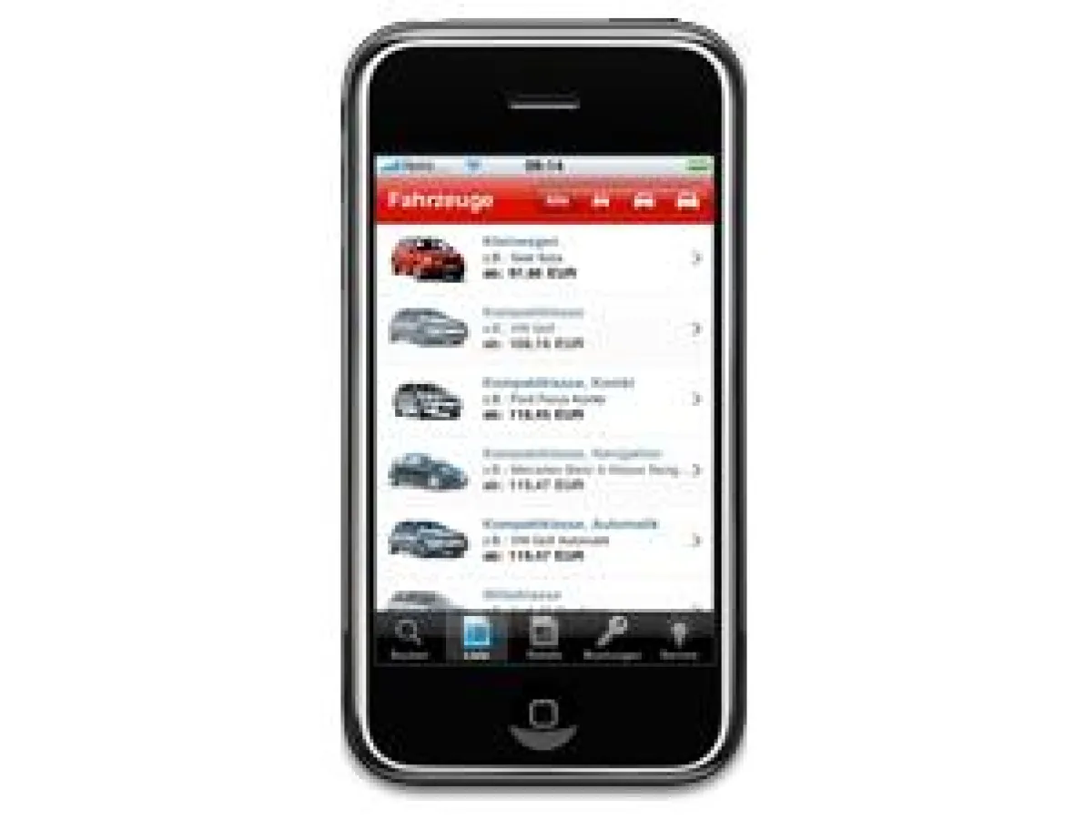 goes iMit der Avis iPhone App kann man den gewünschten Mietwagen einfach und schnell buchen - jederzeit und überall.