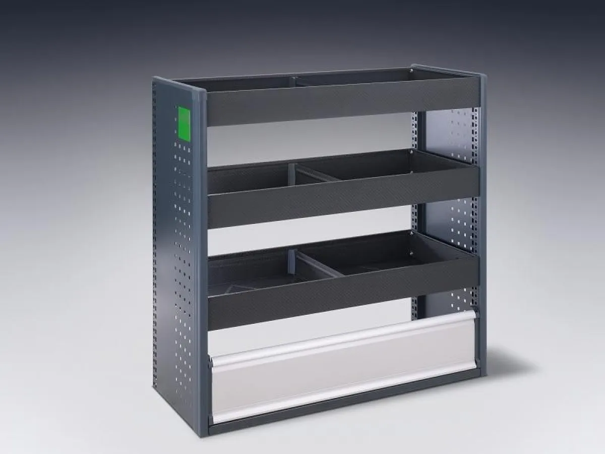 bott vario Fahrzeugeinrichtungsmodul mit Bauteilen aus Carbon